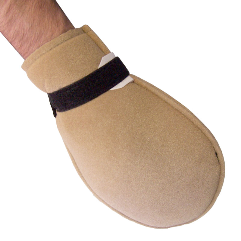 Velour Mitts Hand restraints to help prevent pinching and injuries