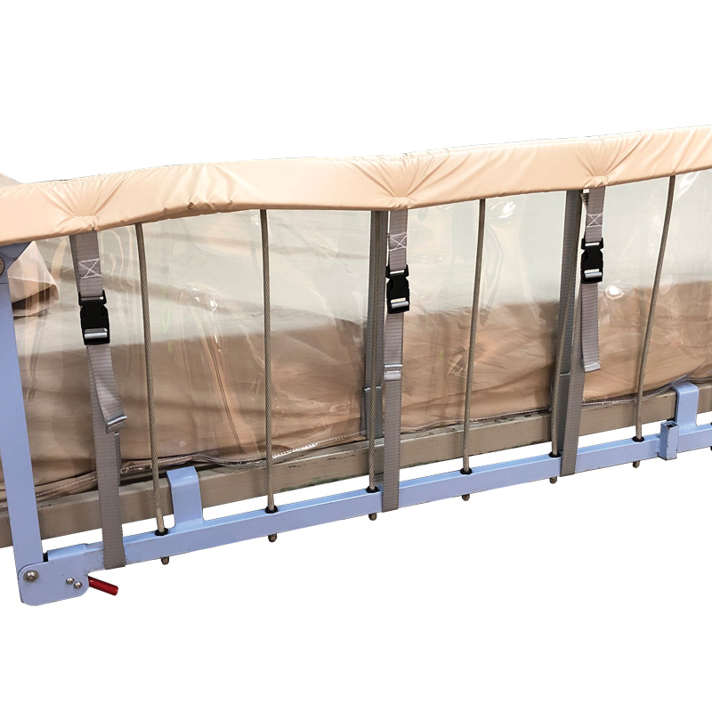 Bed Rail Protector Clear Seethrough vinyl so patients can look around