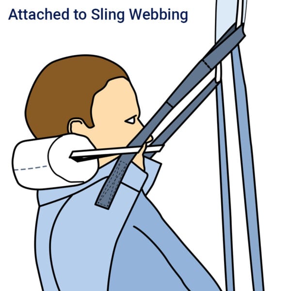 Sling Neck Support attached to sling webbing